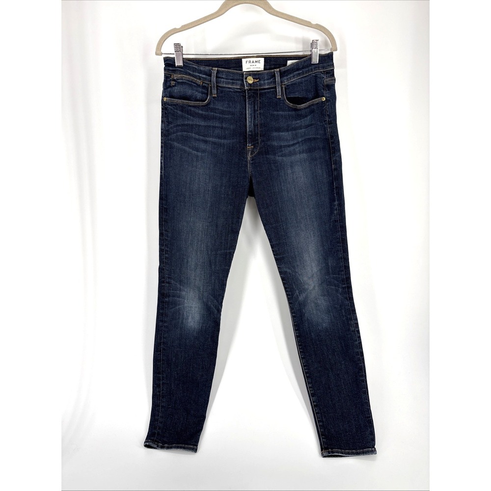 Frame Le High Skinny Jeans Womens 31 Blue Harvard